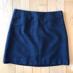 A-Line Midi Wool Skirt - Houndstooth